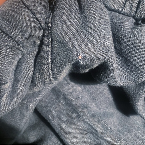 Fabiana Pigna Blue Linen Blend Forma Pants - Picture 8 of 9